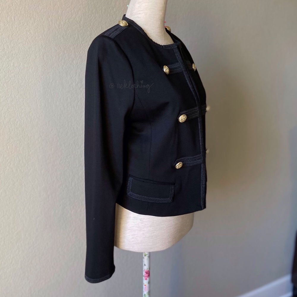 Military Inspired Red-trimmed EXPRESS JACKET -NWOT - Picture 8 of 15